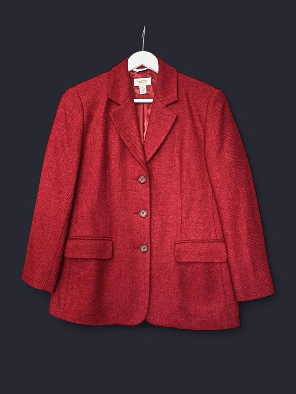 🇮🇹 TALBOTS Petites Made in Italy 100% Wool Blazer